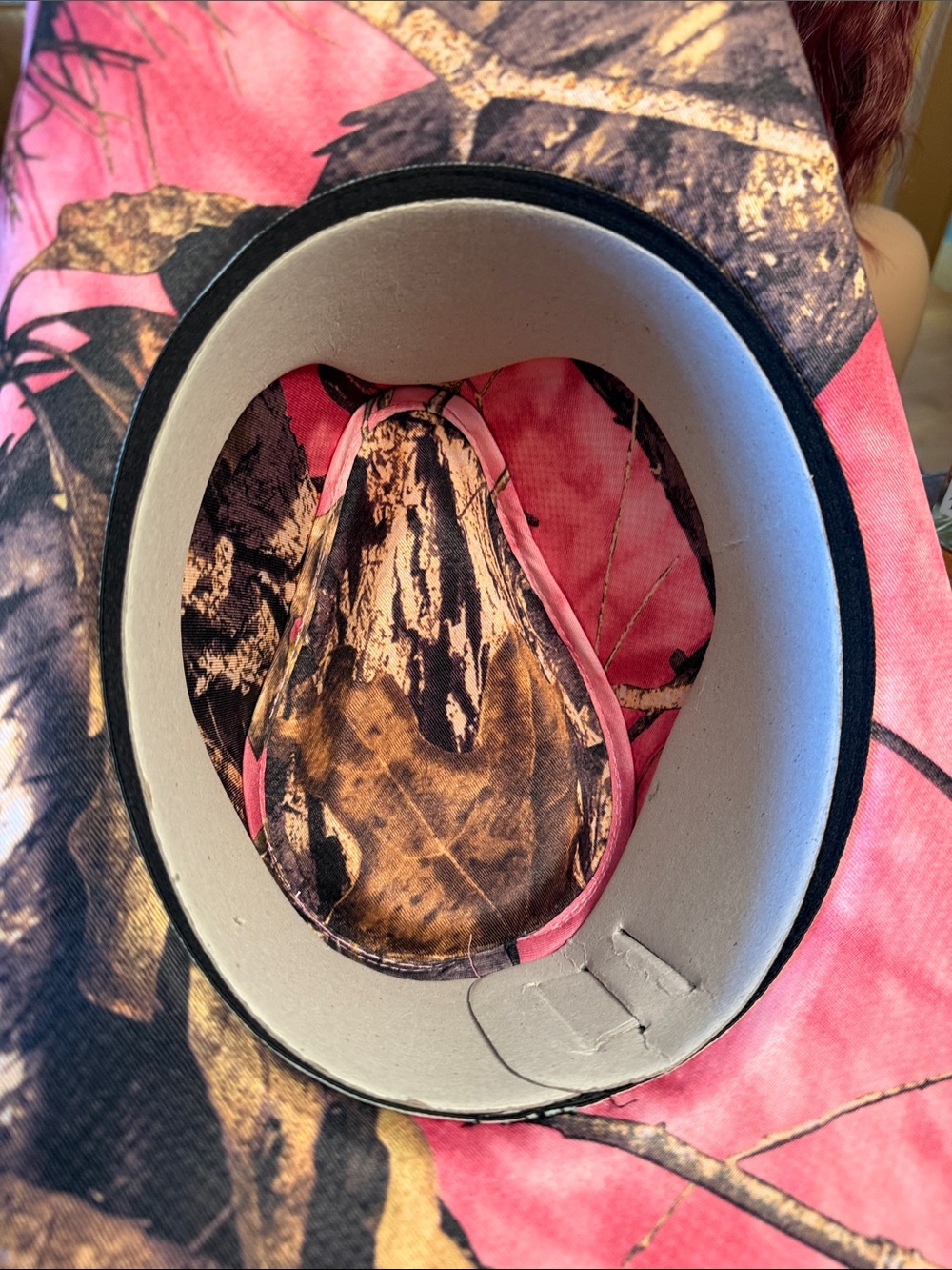 Mossy Oak Peter Grimm NWT Coastal Cowgirl Pink Camouflage Cowboy Hat One Size - Picture 5 of 10